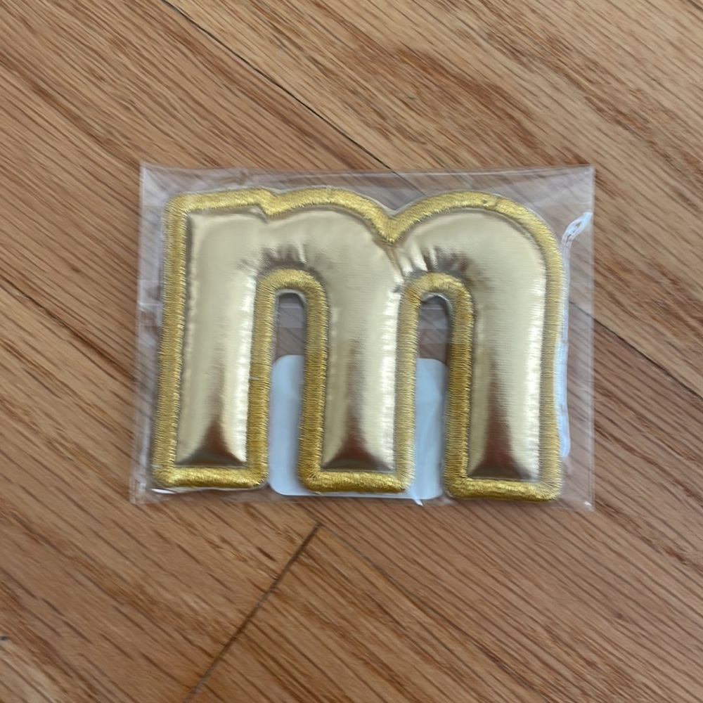 NWT Stoney Clover Lane Lowercase gold puffy letters NWT - LETTER M